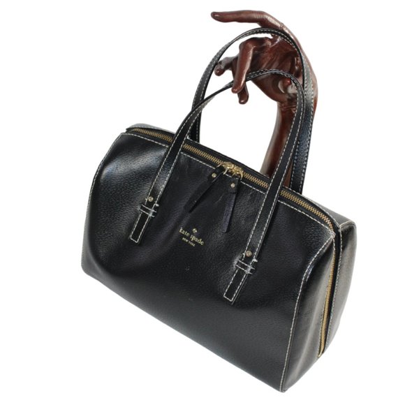 Kate Spade Grand Street Speedy Styling Black Leather Melinda Satchel - Picture 5 of 10